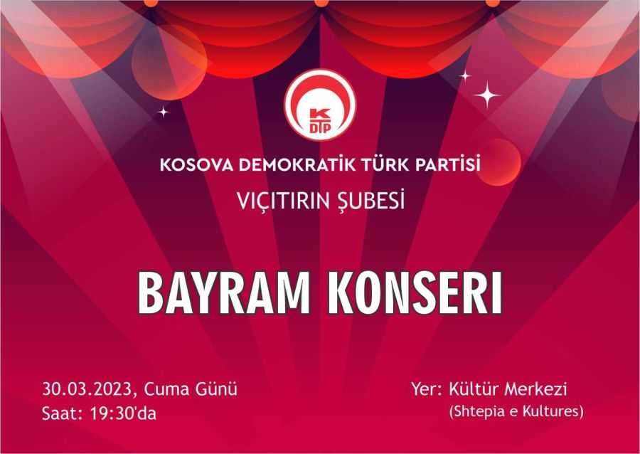 KDTP Yarın Bayram Buluşmaları ve Konser Örgütleyecek