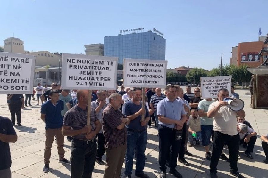 KEK Güvenlikçileri Protesto Düzenledi