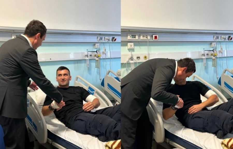 Kurti, Yaralı Polisi Hastanede Ziyaret Etti