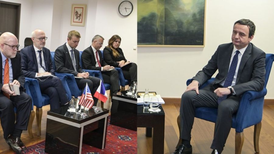 Kurti, QUINT ve AB Büyükelçileriyle Sırbistan'ın Kosova'da Seçimlerini Görüştü