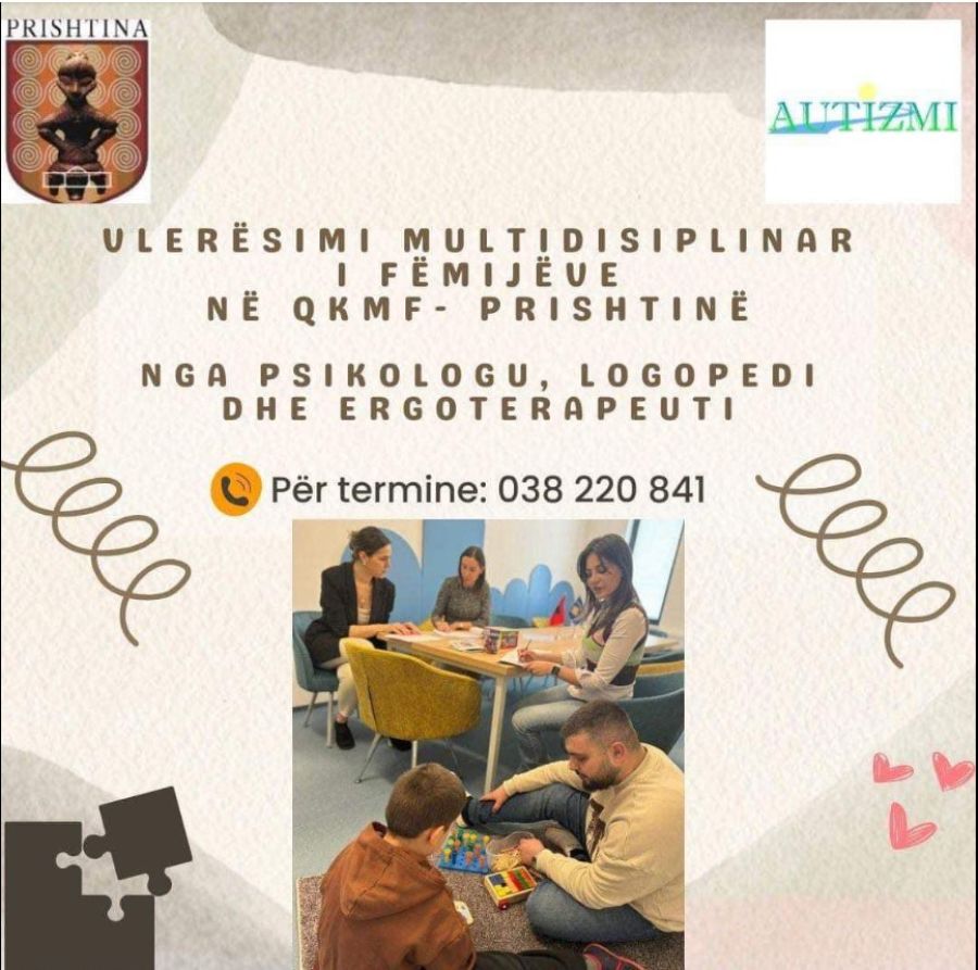 Priştine’de  Çocukların Ücretsiz Psikolog ve Logoped Tarafından Değerlendirmesi Yapılacak