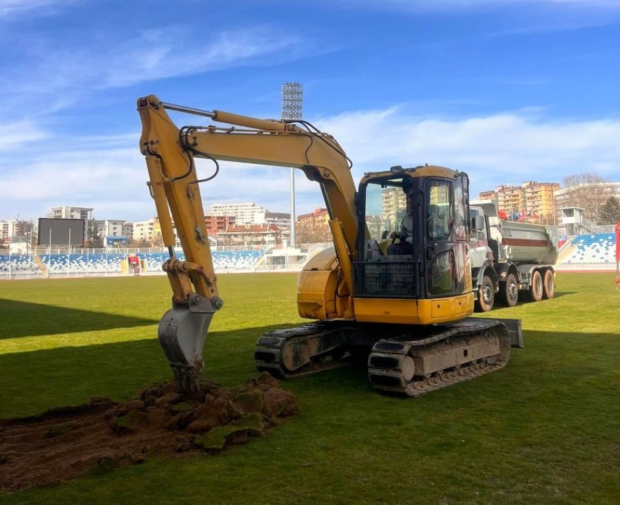 "Fadil Vokrri" Stadyumunda Çalışmalar Başladı
