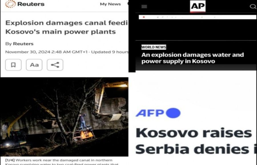 Kosova'daki Altyapıya Yapılan Saldırı, Uluslararası Basında da Yer Aldı