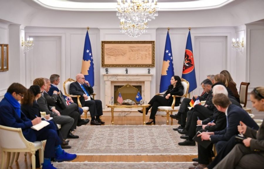 Osmani, QUINT Ülkeleri ve AB Büyükelçisini Kabul Etti