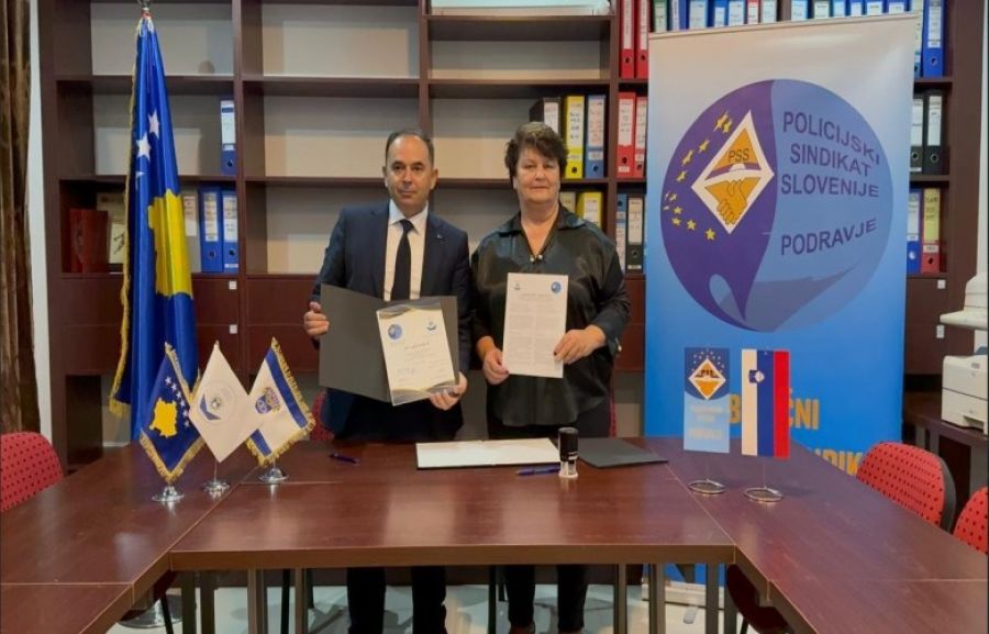 Kosova ve Slovenya Polis Sendikaları Arasında Uluslararası İş Birliği Anlaşması İmzalandı