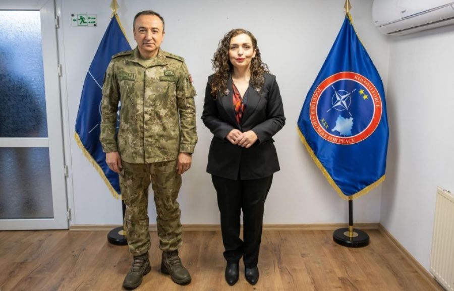KFOR Komutanı Ulutaş, Cumhurbaşkanı Osmani’yi Kabul Etti