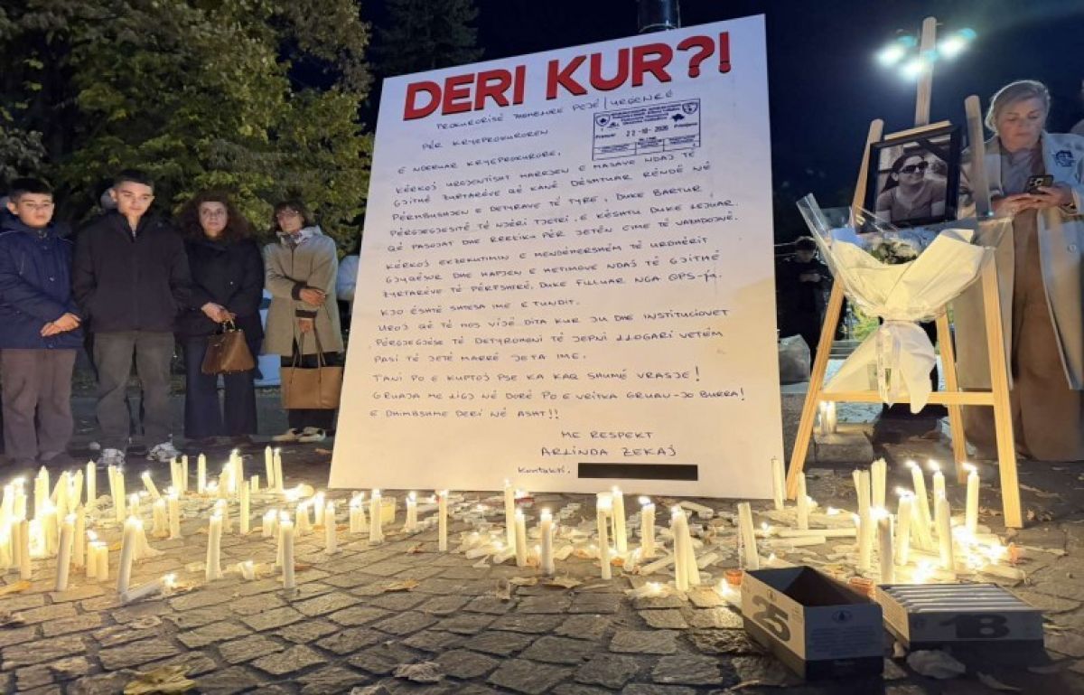 Arlinda Zekaj Anısına Mumlar Yakıldı: “Daha Kaç Kadın?”