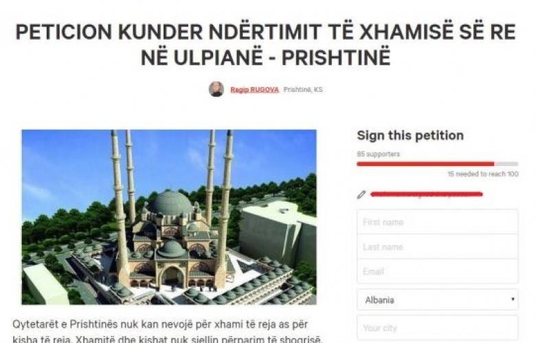 Priştine Merkez Cami'ye Karşı Kampanya