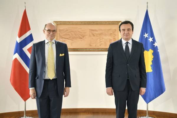 Kurti, Norveç Elçisi ile Kosova-Sırbistan Diyalogunu Görüştü