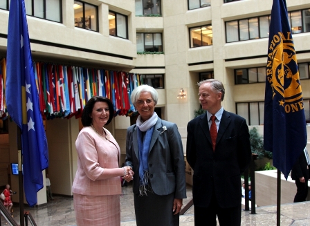 Jahjaga: İMF'nin Kosova'ya Yardımı Çok Önemli