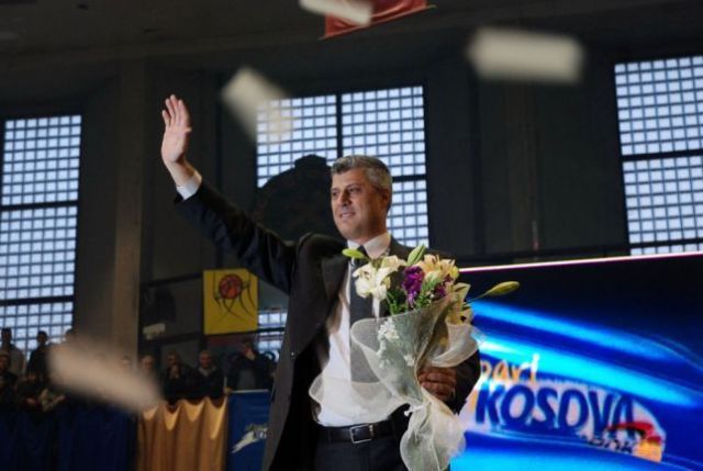 Thaçi, PDK'nın Zaferini İlan Etti