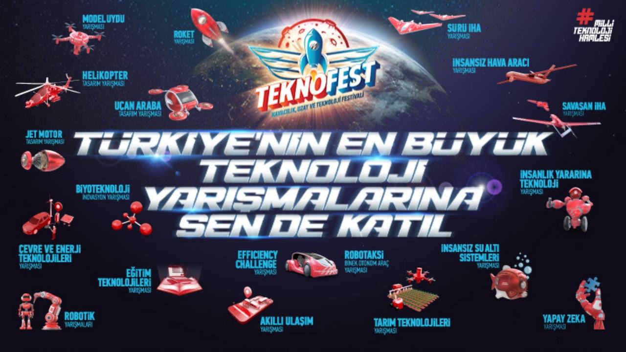 Dünyanın en büyük havacılık, uzay ve teknoloji festivali TEKNOFEST başvurular devam ediyor!