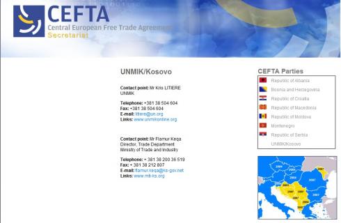 Mart İtibariyle CEFTA Yönetimi Kosova'nın