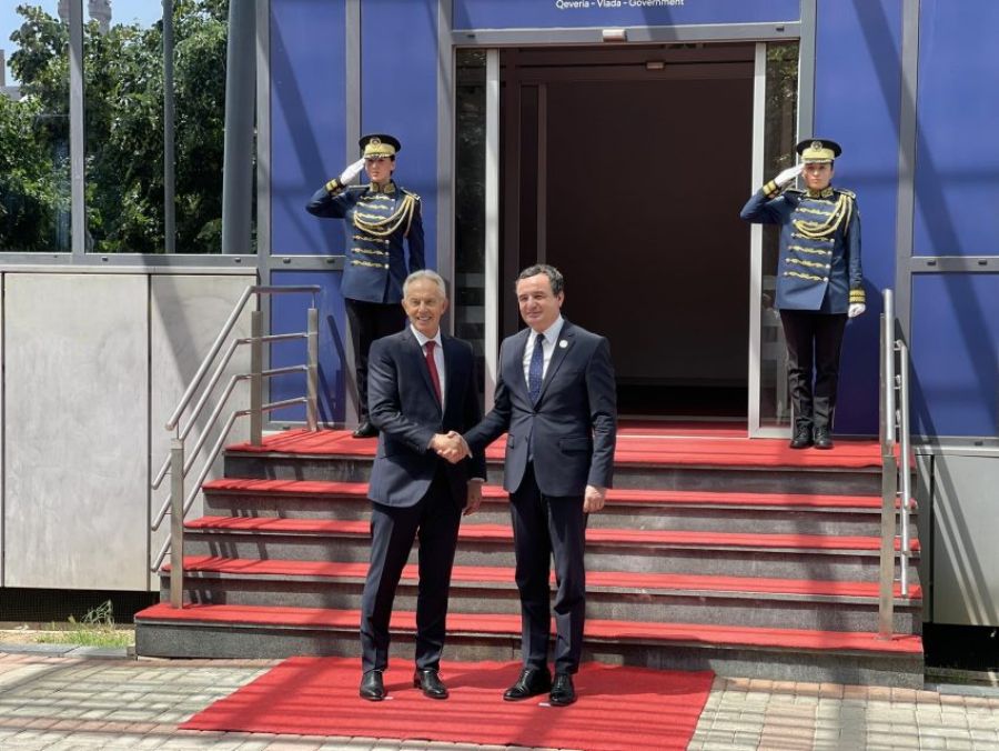 Başbakan Kurti de Eski İngiltere Başbakanı Tony Blair'i Kabul Etti