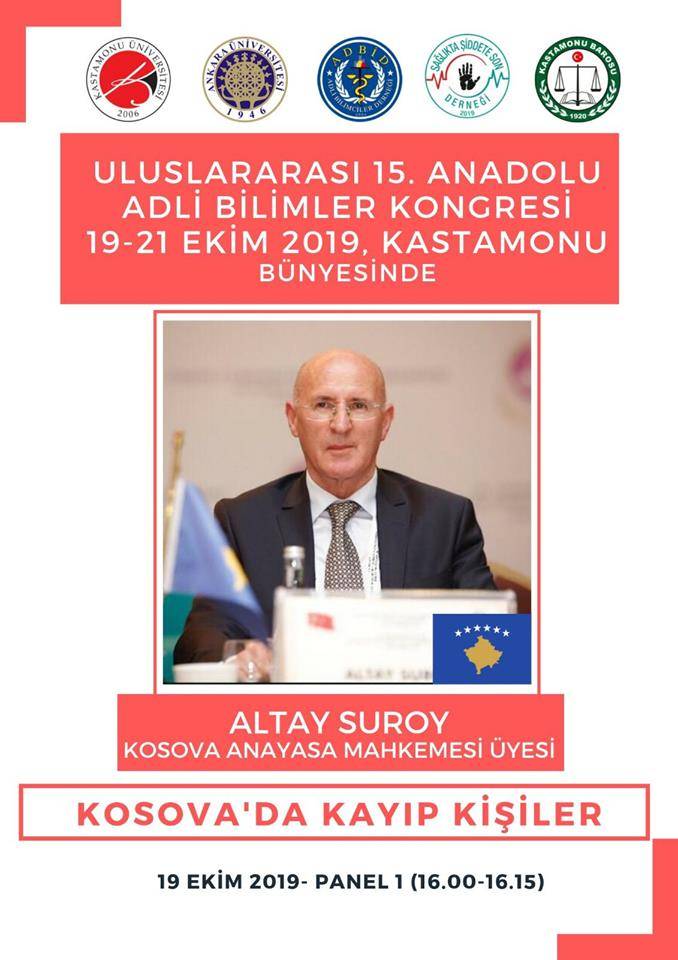 Altay Suroy, Uluslararası 15. Anadolu Adli Bilimler Kongresi’ne Katıldı