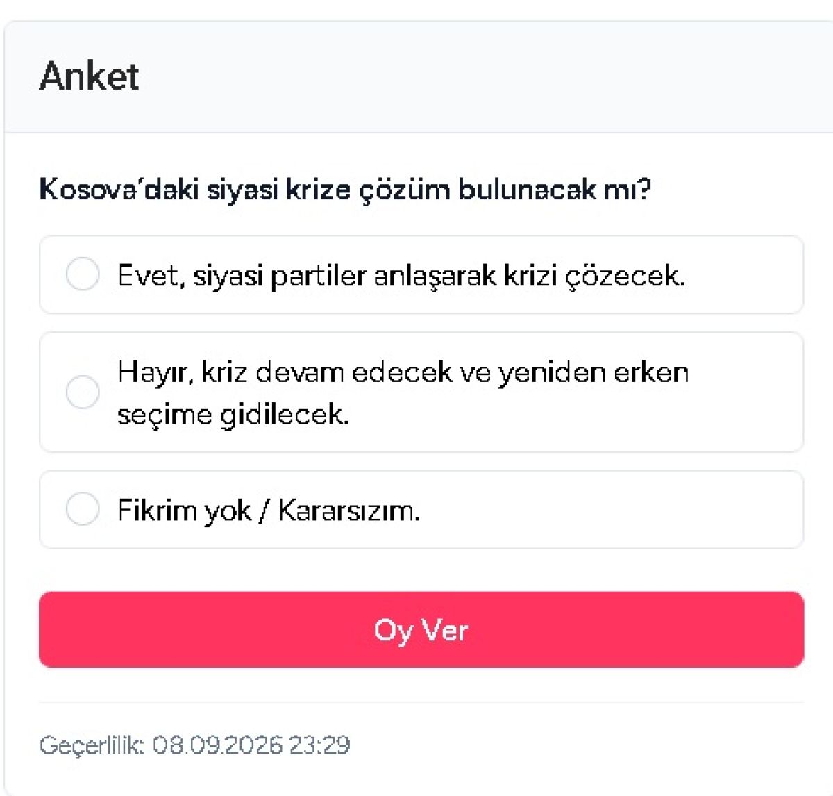 Kosova’daki Siyasi Krize Çözüm Bulunacak mı?
