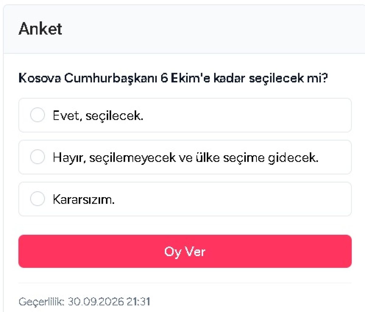 Sizce Kosova Cumhurbaşkanı 6 Ekim'e Kadar Seçilecek mi?