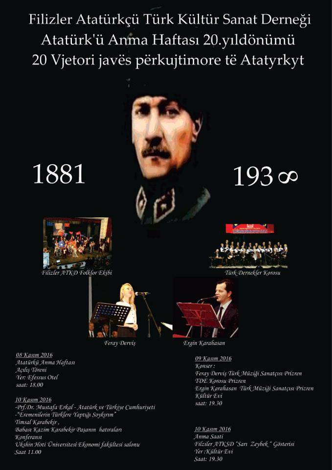 Atatürk Anma Haftası 8 Kasım'da Başlıyor