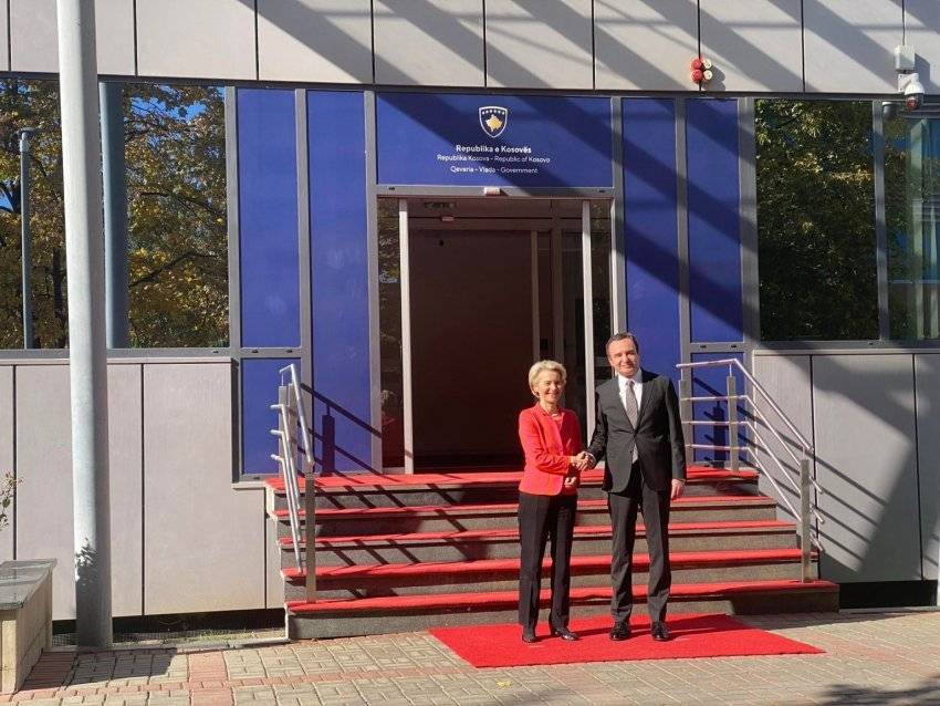 Von Leyen,  Kurti ile de Görüştü