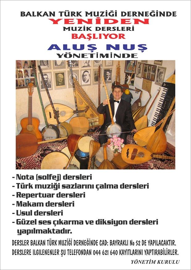 Balkan Türk Müziği Derneği Kurslar Düzenliyor