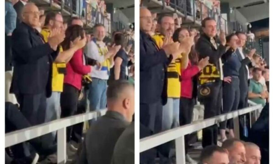 Osmani ve Kurti, Kosova'nın İsveç Karşısındaki Galibiyetinde Tribünde Birlikte Sevindi
