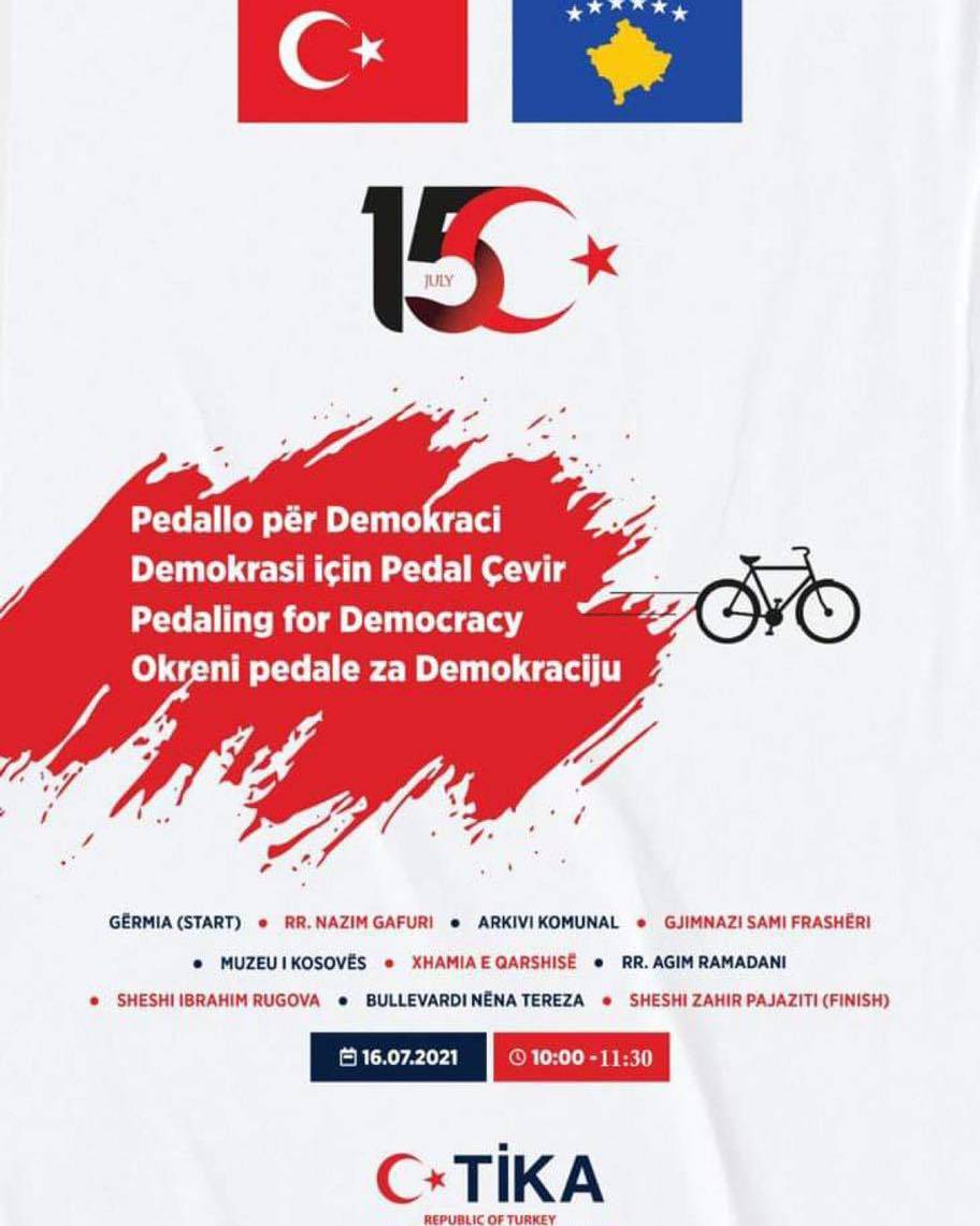 Prizren ve Priştine’de “Demokrasi İçin Pedal Çevir” Mottolu Bisiklet Turu Düzenlenecek