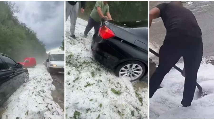 Kosova’nın Bazı Bölgelerinde Şiddetli Yağış ve Dolu Etkili Oldu