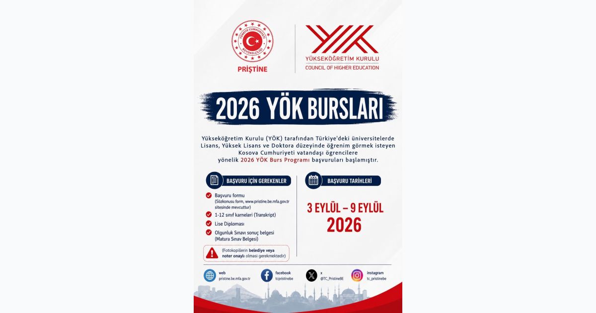  2026 YÖK Burs Programı başvuruları başladı! 
