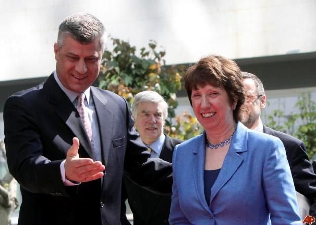 Thaçi ve  Ashton Kosova'daki Gelişmeleri Değerlendirdiler