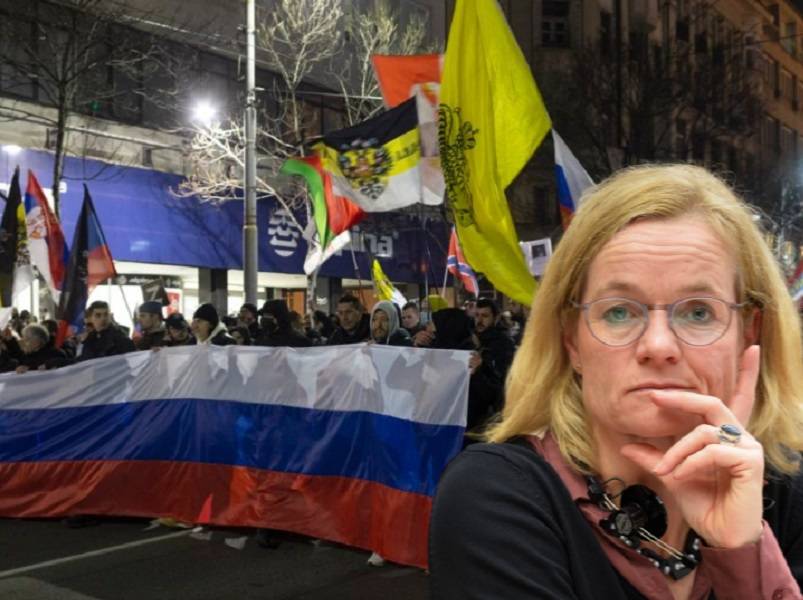 Sırbistan’daki Rus İşgal Yanlısı Protesto, Rahatsız Edici ve Ürkütücü