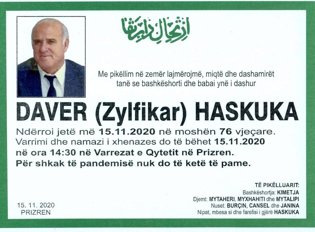 Mytaher Haskuka’nın Acı Günü