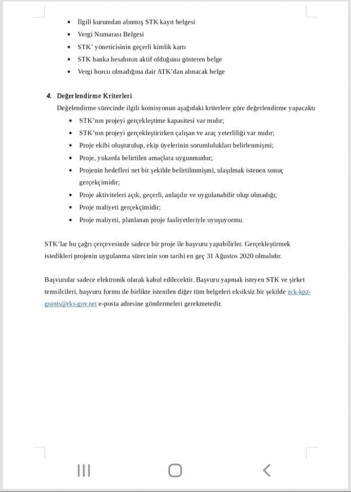 Sivil Toplum Kuruluşları ve Aile Şirketlerine Destek Programı Duyurusu
