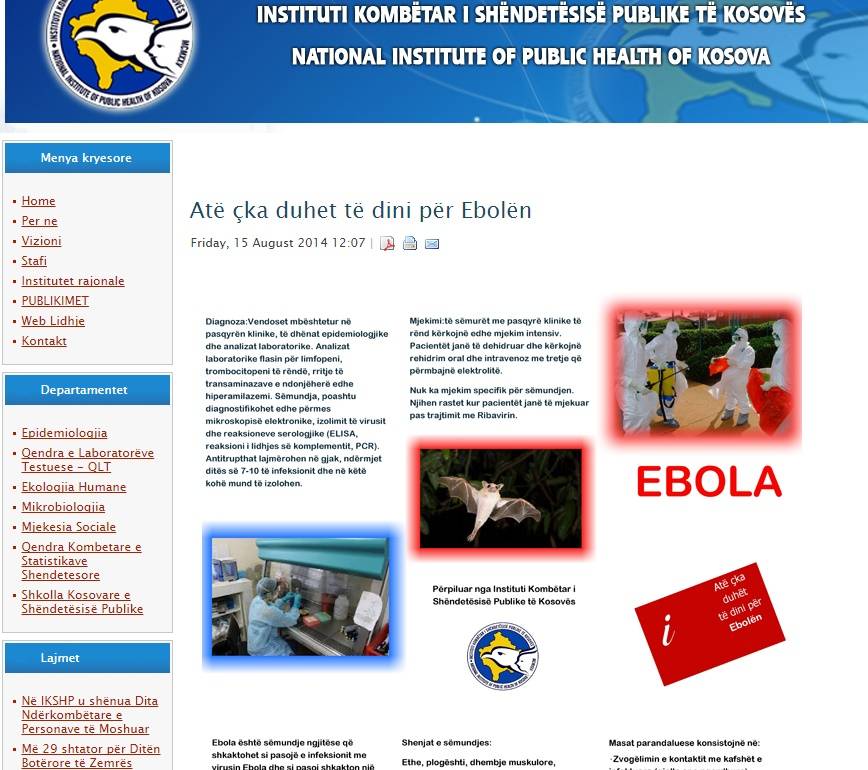 Kosova Ebola ile Mücadeleye Ne Kadar Hazır