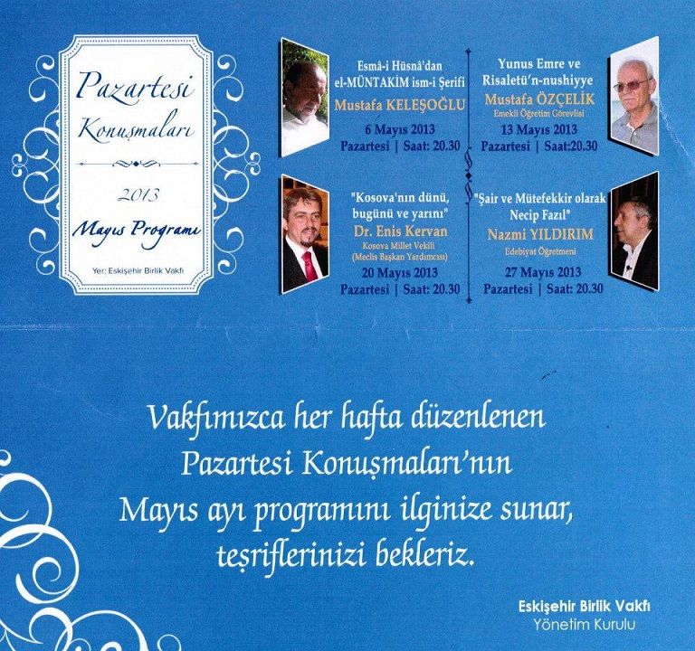 Enis Kervan Eskişehir'de Konferans Verecek