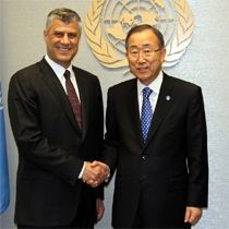 Thaçi Ban Ki-Moon ile Hafta Sonunda Görüşecek