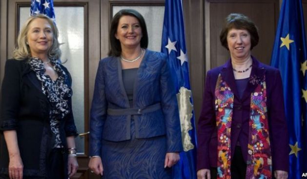 Clinton ve Ashton, Jahjaga'dan Sonra Thaçi ile Görüşüyor