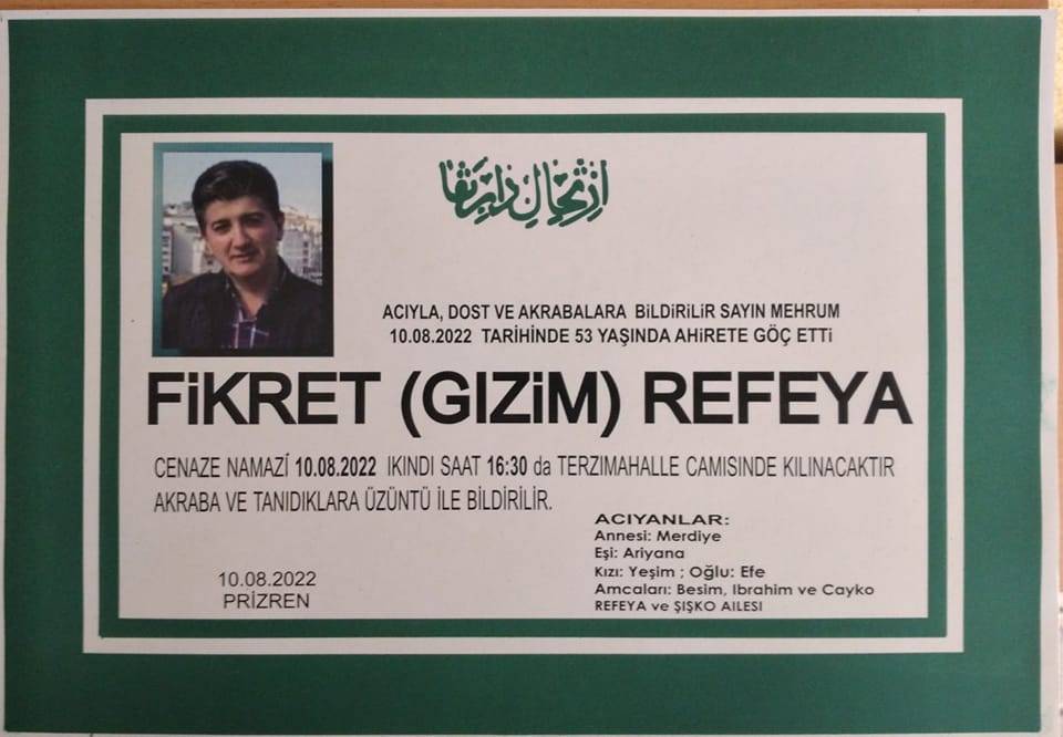 Sanatçımız Fikret Refeya’yı Kaybettik