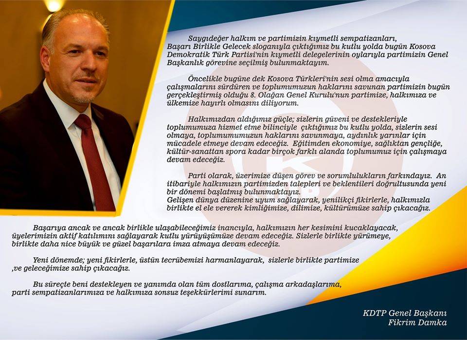 Fikrim Damka, Köklü Değişiklikler Vadetti