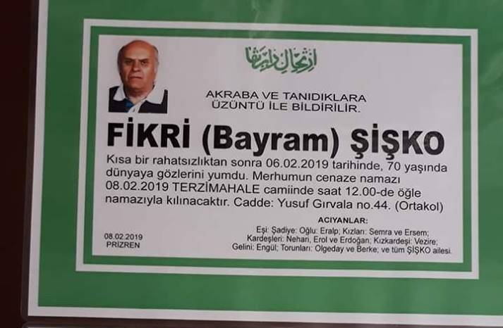 Fikri Şişko’yu Kaybettik