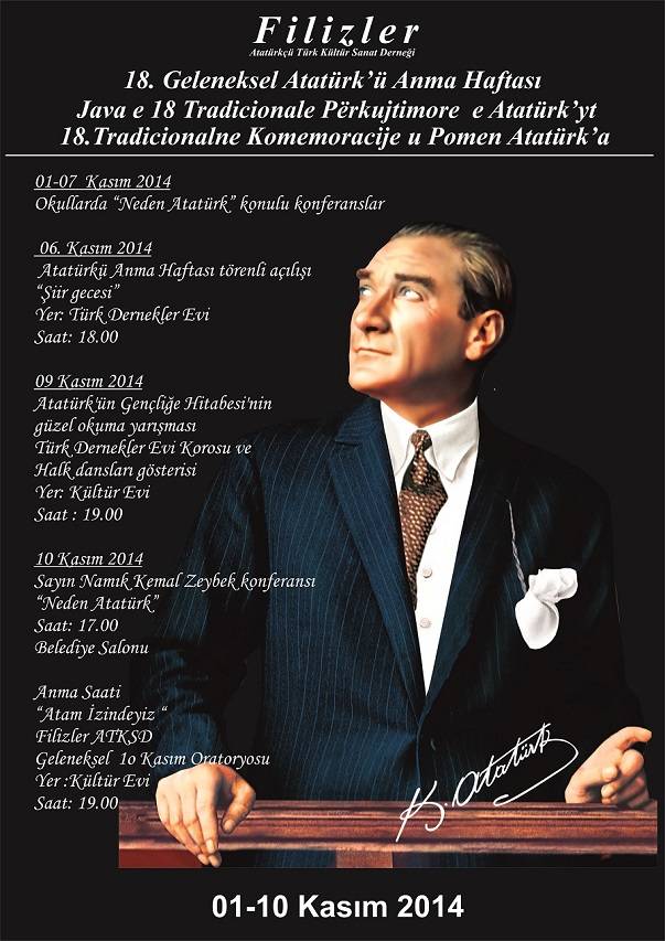 Filizler'in Atatürk'ü Anma Haftası Perşembe Başlıyor