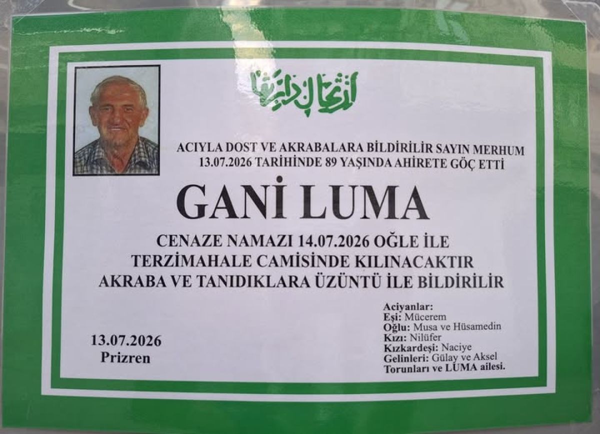 Gani Luma Vefat Etti