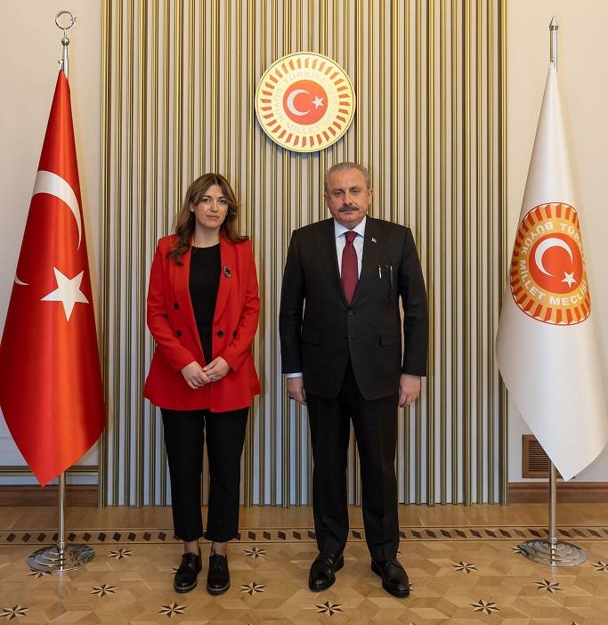 TBMM Başkanı Şentop, Kosova Adalet Bakanı Haxhiu'yu Kabul Etti