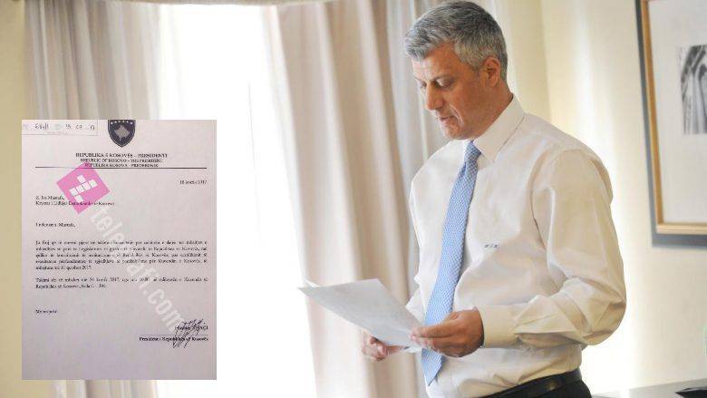 Thaçi Siyasi Partilere Davetiyeler Gönderdi