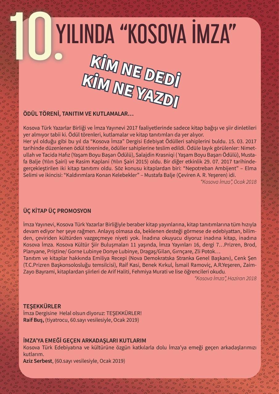 Kosova İmza Dergisi'nin 92. Sayısı Çıktı