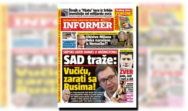 ABD'nin Vuçiç'ten İstemi: Ruslarla Savaşın