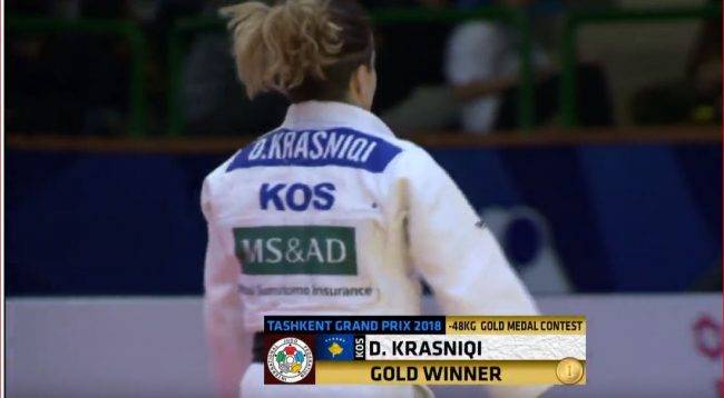 Distria Krasniqi Taşkent’te Altın Madalya Kazandı