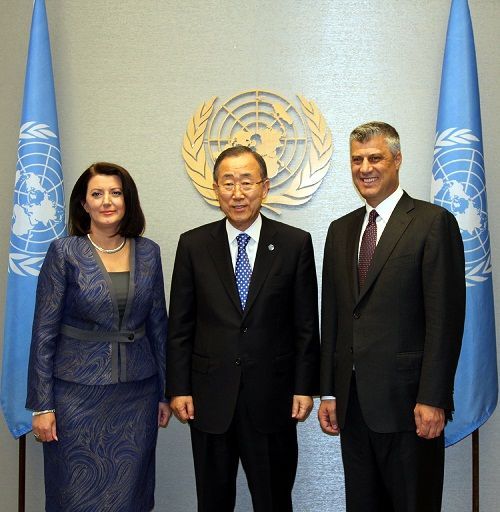 Jahjaga ve Thaçi Ban Ki-moon ile Görüştü