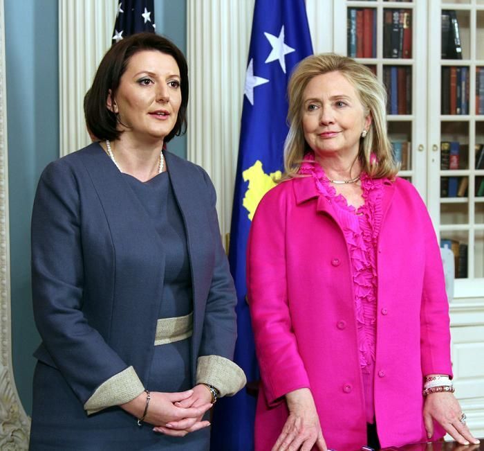 Clinton Jahjaga'ya,  Kosova'nın Egemenliği İçin Güvence Verdi