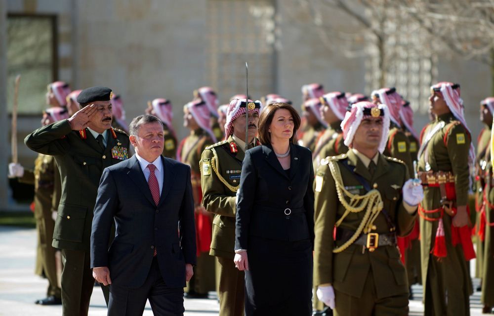 Cumhurbaşkanı Jahjaga'yı Ürdün Kralı Abdullah Kabul Etti