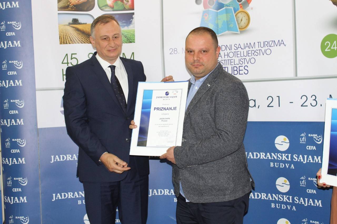 JASIN SHPK'ya Karadağ'da Ödül